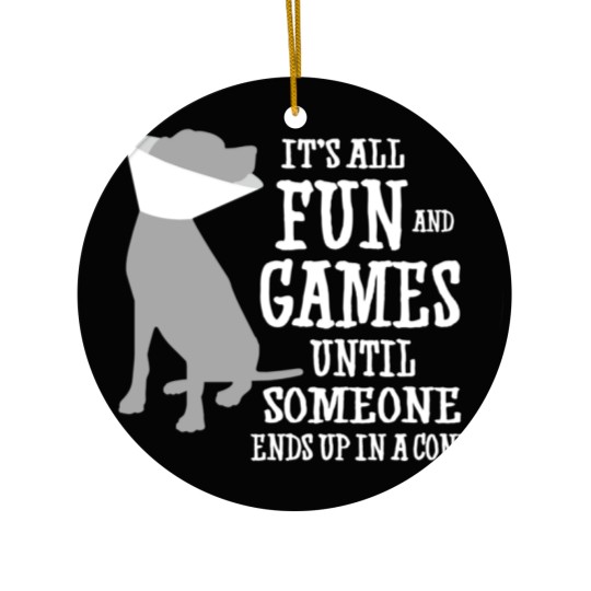 Discover Its all fun and games until someone ends up in a cone Ceramic Ornaments