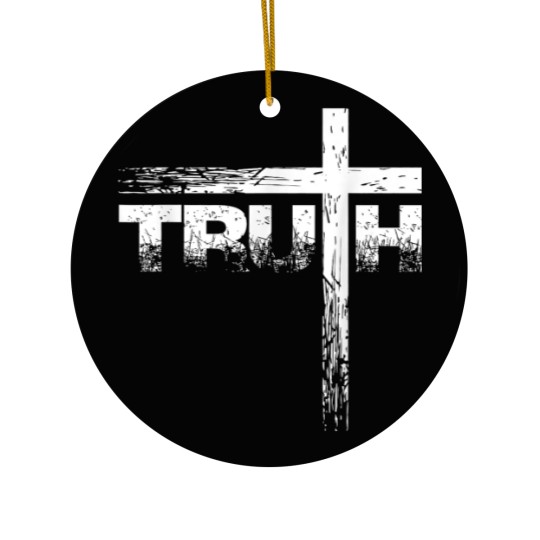 Discover Christian Truth Cross Ceramic Ornament