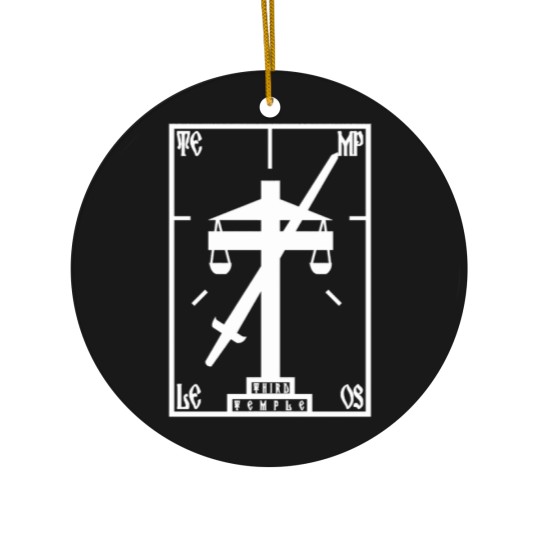 Discover Terry Davis Temple Os Retro Logo Ceramic Ornaments