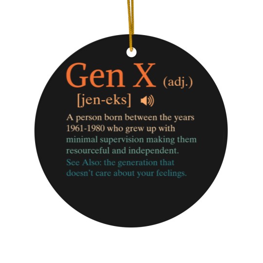 Discover funny gen x definition sarcasm humor 1960 1980 birthday Ceramic Ornaments