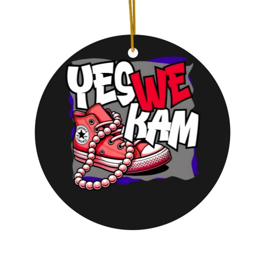 Discover Kamala Harris , Yes We Kam, red white and blue, Ceramic Ornaments