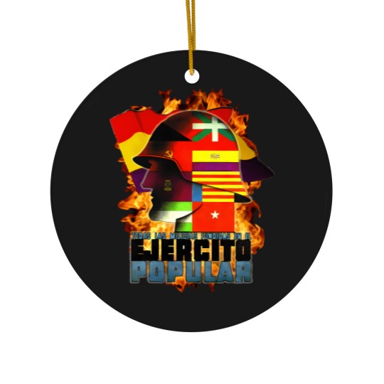 Discover Brigadas Internacionales No Pasaran Spanish Civil warr Red Star Raised Fist Revolution 3836 Ceramic Ornaments