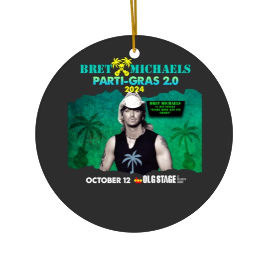 Discover New Popular!!! Bret Michaels Tour 2024 Gift For Fan Ceramic Ornaments