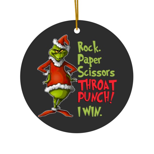 Discover Grin Rock Paper Scissors Throat Punch, Win Ceramic Ornaments, Rock Paper Scissors Ceramic Ornaments