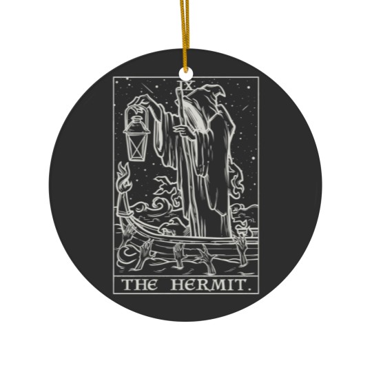 Discover Gothic Hermit Tarot Card Halloween Ceramic Ornaments