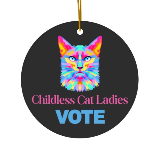 Discover Funny Cat Lady Ceramic Ornaments