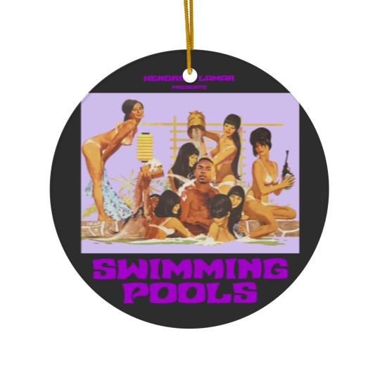 Discover Kendrick Lamar Inspired Swimming Pools Graphic Ceramic Ornaments