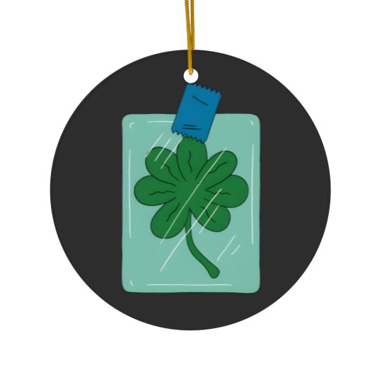 Discover Frys 7 leaf clover - Futurama Ceramic Ornaments
