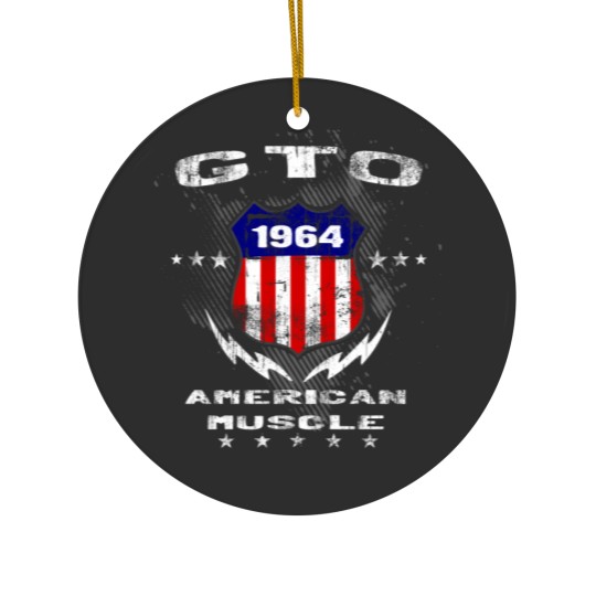 Discover 1964 GTO American Muscle v3 Ceramic Ornaments