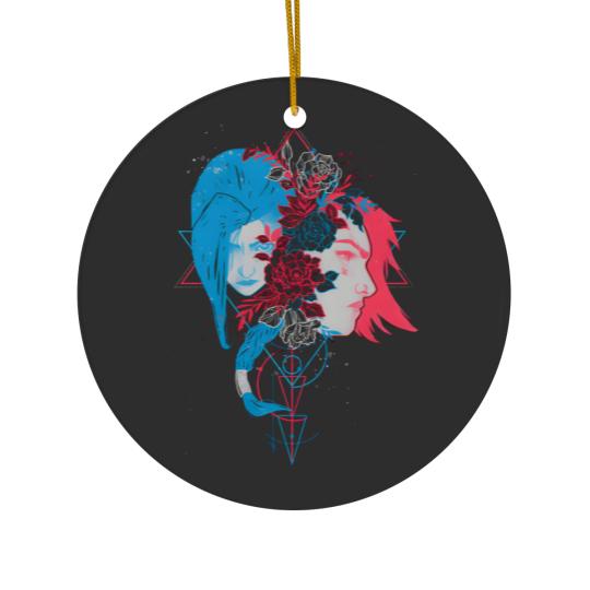 Discover Arcane Jinx and Vi Art Ceramic Ornaments