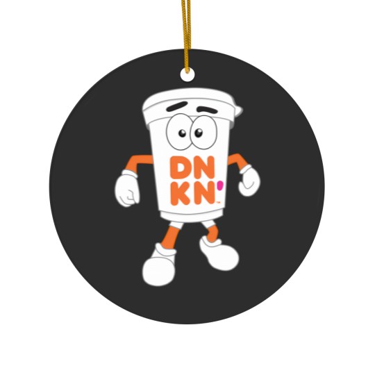 Discover Cuppy Coffee Dunkin Mascot Ceramic Ornaments