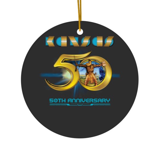 Discover Kansas 50th Anniversary Tour Leftoverture Point of Know Return Ceramic Ornaments