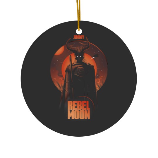 Discover rebel moon red galactic jimmy celestial silhouette poster premium t Ceramic Ornaments