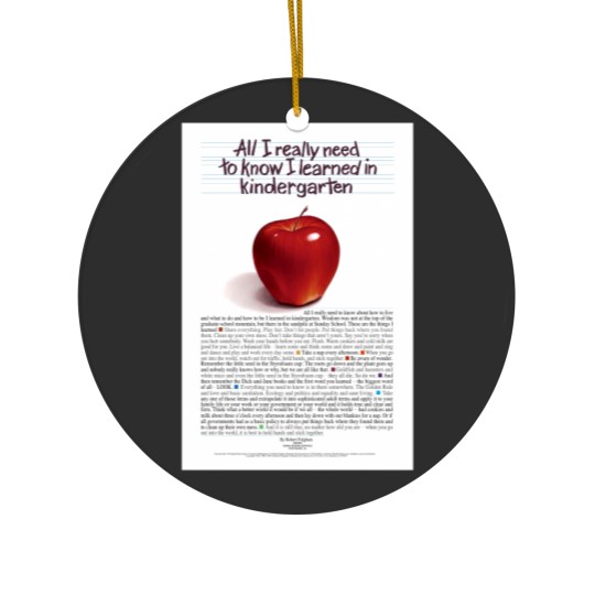 Discover All l Really Need To Know I learned In Kindergarten Ceramic Ornaments