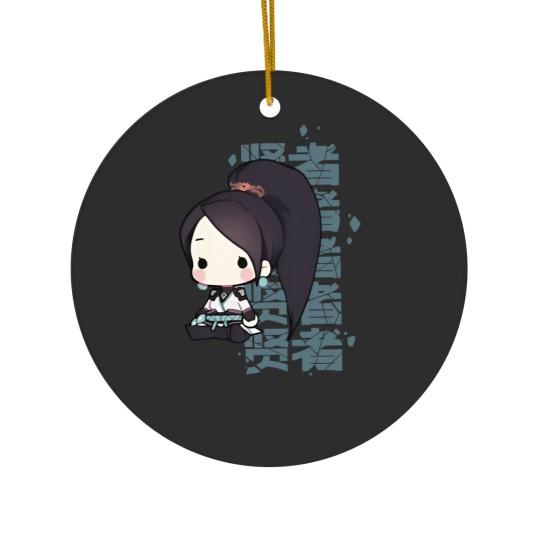 Discover Sage Valorant Ceramic Ornament - Cute Chibi Agent Gift for Gamers
