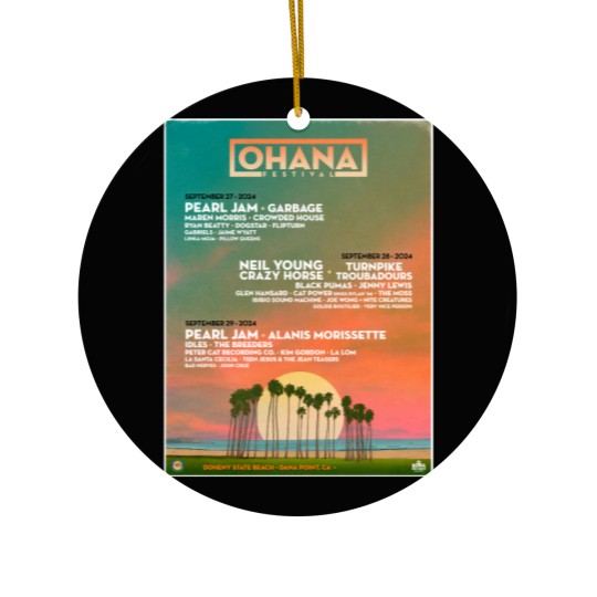 Discover OHANA MUSIC FESTIVAL 2024 Ceramic Ornaments