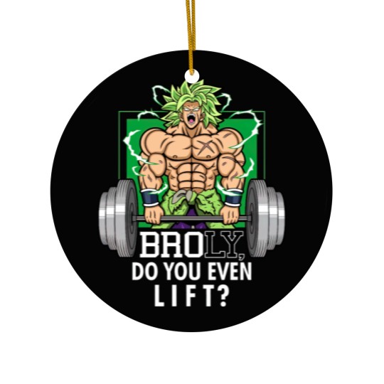 Discover Brolifting Super Saiyan Gym Lifting Broly Anime Workout Ceramic Ornaments