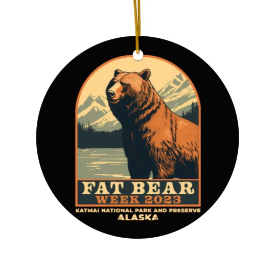 Discover fat bears week - vintage emblem 2024 Ceramic Ornaments