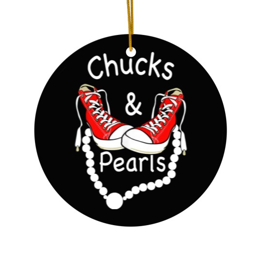 Discover Chucks And Pearls Black Funny Ceramic Ornaments