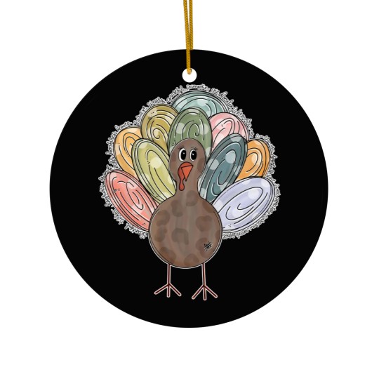 Discover Cute Turkey Fall Thanksgiving Ceramic Ornaments, Thanksgiving Family