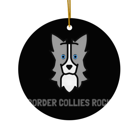 Discover Border Collies Rock Ceramic Ornaments