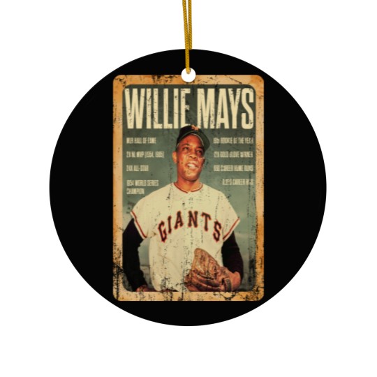 Discover Vintage Willie Mays Baseball Ceramic Ornaments, Willie Mays Tribute Ceramic Ornaments