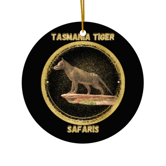 Discover Extinct Tasmania Tiger Safari Ceramic Ornaments