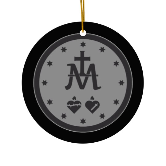 Discover Round Miraculous Medal Round Miraculous Medal Ceramic Ornaments