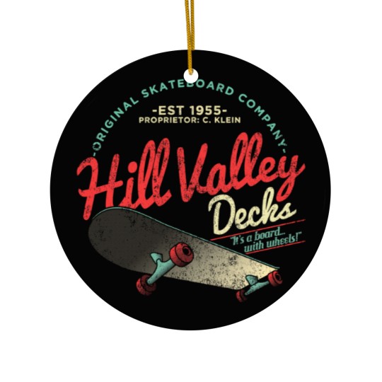Discover Hill Valley Decks Original Skateboard Company Ceramic Ornaments