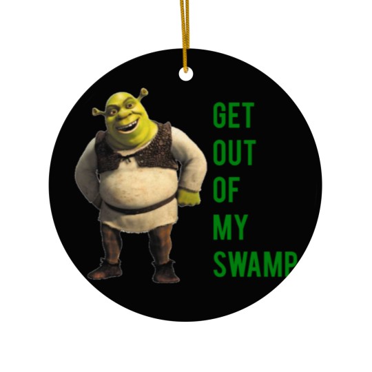 Discover Get out of my swamp Ceramic Ornaments