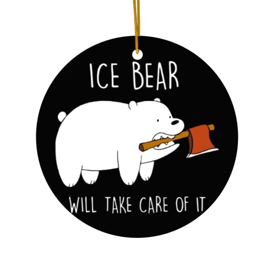 Discover We Bare Bears Ice Bear Will Take Care Of It Ceramic Ornaments