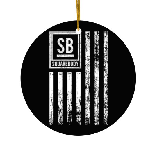 Discover squarebody truck c10 usa flag squarebody nation Ceramic Ornaments