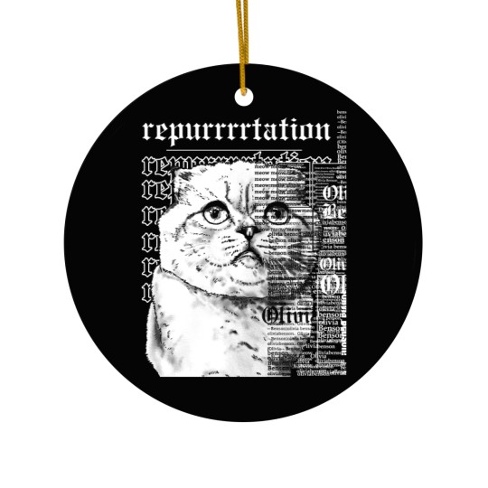 Discover Vintage Reputation Cat Ceramic Ornaments, Reputation Karma Ceramic Ornaments