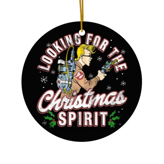 Discover The Real Ghostbusters Xmas Ceramic Ornaments Looking For Christmas Spirit Egon Spengler Men's Graphic Ceramic Ornaments