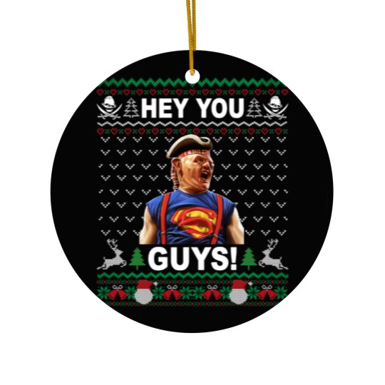 Discover Hey You Guys Movie Quotes Ceramic Ornaments, Sloth Goonies Funny Christmas Ceramic Ornaments