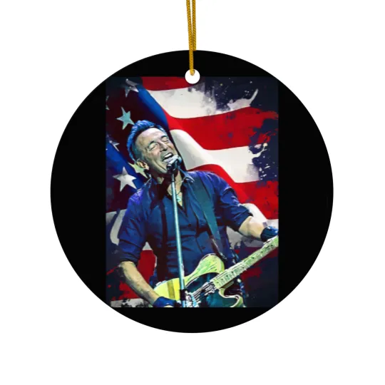 Discover Bruce Springsteen Tour 2024 Graphic Ceramic Ornaments