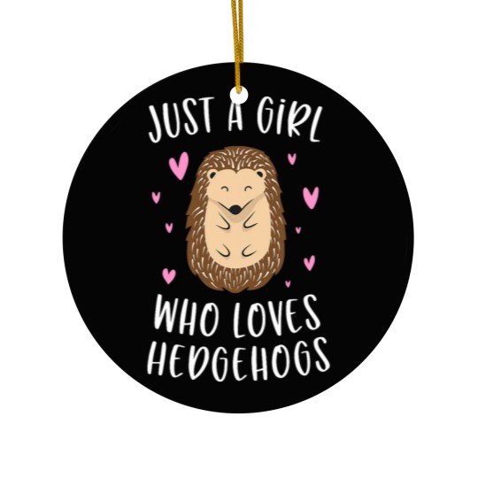 Discover Just A Girl Who Loves Hedgehogs Funny Hedgehog Gifts Girls Ceramic Ornaments