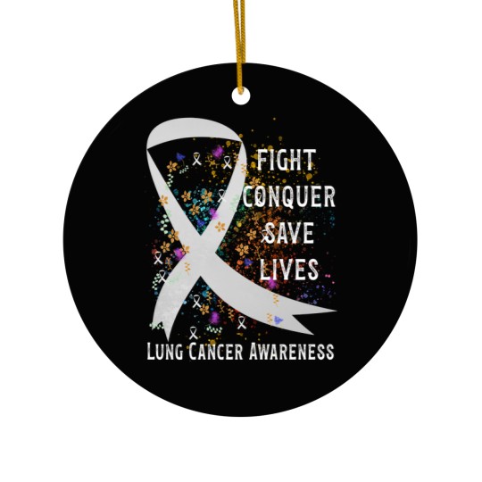 Discover Lung Cancer - Lung Cancer Awareness - Ceramic Ornaments