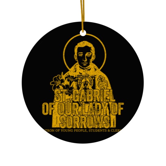 Discover catholicism gold st gabriel of our lady of sorrows saint Ceramic Ornaments