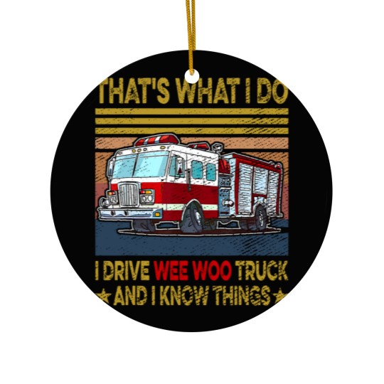 Discover Nn I Drive Wee Woo Truck FireFighter Costume Fireman Ceramic Ornaments