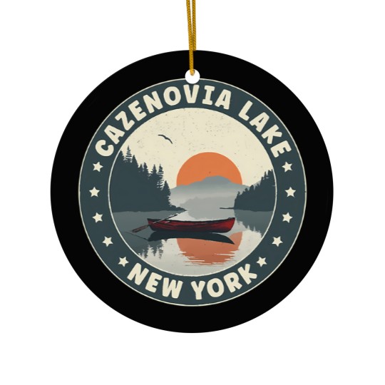 Discover Cazenovia Lake Cazenovia Lake New York Sunset Ceramic Ornaments