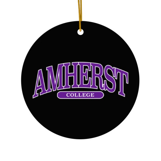 Discover amherst - college font curved Ceramic Ornaments