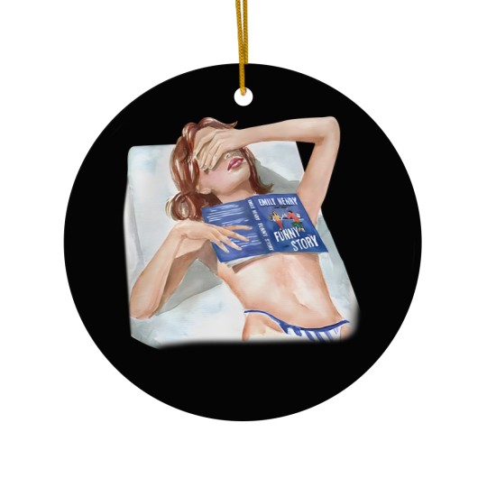 Discover Funny Story by Emily Henry book Ceramic Ornaments
