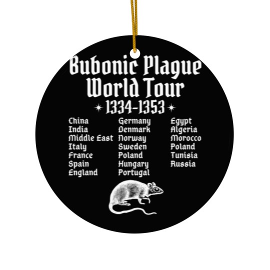 Discover Funny Meme Bubonic Plague World Tour Cringe Ceramic Ornaments
