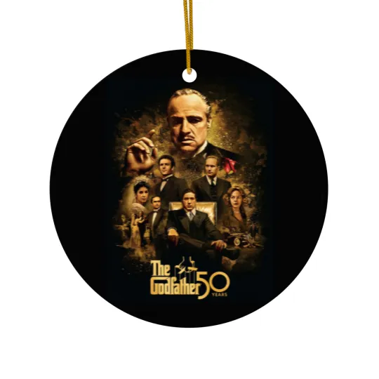 Discover Best Movies The GodFather Part 1, 2, 3 I, II, III Don Vito Corleone 50 Fifty Anniversary Ceramic Ornaments