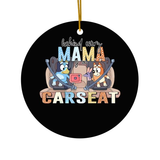 Discover BlueyDad Mama Car Seat Ceramic Ornament