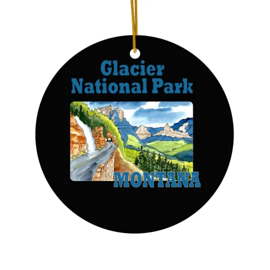 Discover Glacier National Park, Montana - Glacier National Park - Ceramic Ornaments