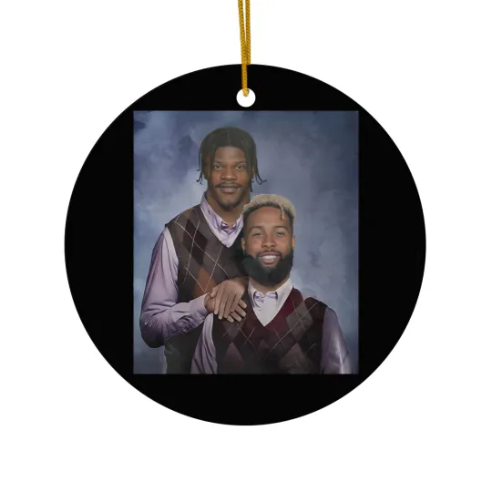 Discover Lamar Jackson OBJ Odell Beckham Jr Baltimore Football Ceramic Ornaments