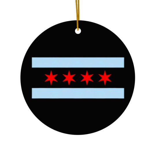 Discover Chicago Flag - Chicago - Ceramic Ornaments