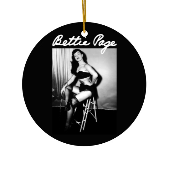 Discover Bettie Page BLACK Ceramic Ornaments short sleeve